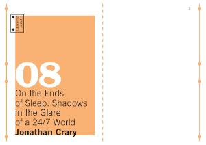Quaderns portàtils 08. On the Ends of Sleep: Shadows in the Glare of a 24/7 World [Publicació]