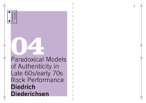 Quaderns portàtils 04. Paradoxical Models of Authenticity in Late 60s/Early 70s Rock-Performance [Publicació]