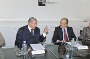 Signatura conveni de col·laboració entre Fundació MACBA i la Fundación AXA [Reportatge fotogràfic acte institucional]