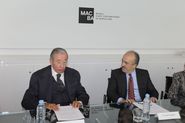 Signatura conveni de col·laboració entre Fundació MACBA i la Fundación AXA [Reportatge fotogràfic acte institucional]