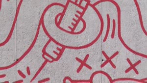 Keith Haring. La recuperació d'un mural emblemàtic [Enregistrament audiovisual procés de muntatge obra de Col·lecció]