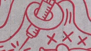 Keith Haring. La recuperació d'un mural emblemàtic [Enregistrament audiovisual procés de muntatge obra de Col·lecció]