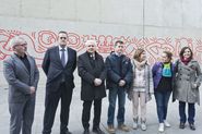 Tots junts podem parar la sida. Mural de Keith Haring [Reportatge fotogràfic acte institucional]