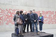 Tots junts podem parar la sida. Mural de Keith Haring [Reportatge fotogràfic acte institucional]