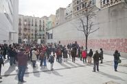 Tots junts podem parar la sida. Mural de Keith Haring [Reportatge fotogràfic acte institucional]