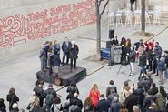 Tots junts podem parar la sida. Mural de Keith Haring [Reportatge fotogràfic acte institucional]