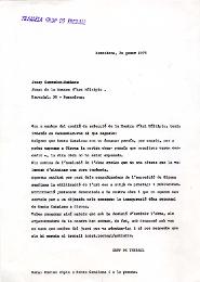 Carta : Barcelona, a Jose Corredor-Matheos, Barcelona, 1975 gen. 30