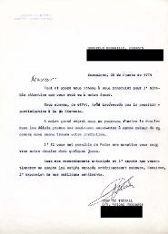 Carta : Barcelona, a Georges Baudaille, París, 1974 ag. 28