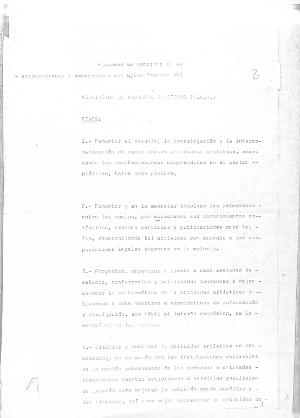 Asociación de artistas plásticos (A.A.P.). Fines