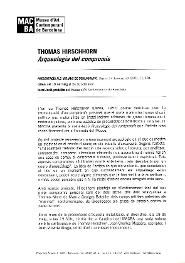 Arqueologia del compromís. Thomas Hirschhorn [Dossier de premsa]