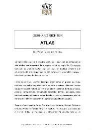 Atlas. Gerhard Richter [Dossier de premsa]