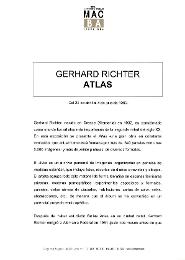 Atlas. Gerhard Richter [Dossier de premsa]