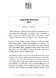 Atlas. Gerhard Richter [Dossier de premsa]