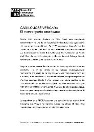 El nou gueto americà. Camilo José Vergara [Dossier de premsa]