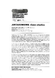 Antagonismes. Casos d'estudi [Dossier de premsa]