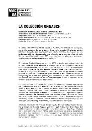 La Col·lecció Onnasch [Dossier de premsa]