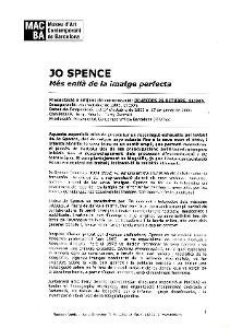 Jo Spence. Més enllà de la imatge perfecta [Dossier de premsa]