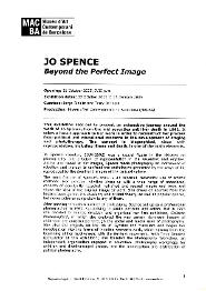 Jo Spence. Més enllà de la imatge perfecta [Dossier de premsa]