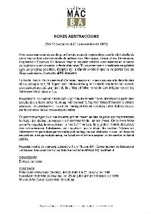 Noves abstraccions [Dossier de premsa]