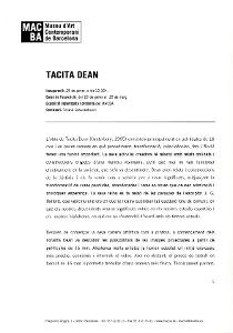 Tacita Dean [Dossier de premsa]