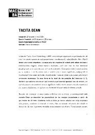 Tacita Dean [Dossier de premsa]