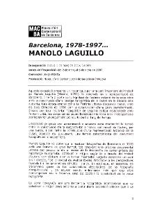 Barcelona, 1978-1997. Manolo Laguillo [Dossier de premsa]