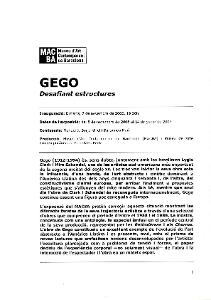 Gego. Desafiant estructures [Dossier de premsa]