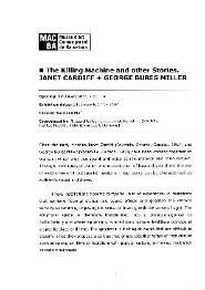 The Killing Machine i altres històries. Janet Cardiff & Georges Bures Miller. 1995-2007 [Dossier de premsa]