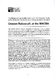 Rabascall. Producció 1964-1982 [Dossier de premsa]