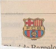 [Dos retalls de premsa il·lustrats amb l'escut del Futbol Club Barcelona]