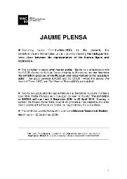 Jaume Plensa [Dossier de premsa]