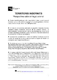 Territoris indefinits. Perspectives sobre el llegat colonial [Dossier de premsa]