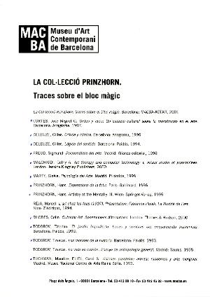 La Col·lecció Prinzhorn. Traces sobre el bloc màgic [Text sales]