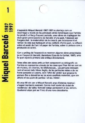 Miquel Barceló, 1987-1997 [Text sales]