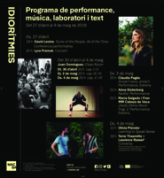 Idiorítmies. Programa de performances, música, poesia, laboratori i text  [Vinil vitrina]