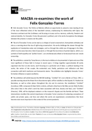 Felix Gonzalez-Torres. Política de la relació [Dossier de premsa]