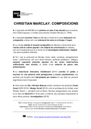Christian Marclay. Composicions [Dossier de premsa]