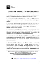 Christian Marclay. Composicions [Dossier de premsa]
