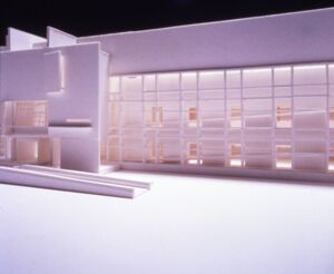 Maqueta avantprojecte edifici MACBA [Reportatge fotogràfic de la construcció de l'edifici MACBA]