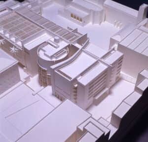 Maqueta avantprojecte edifici MACBA [Reportatge fotogràfic de la construcció de l'edifici MACBA]