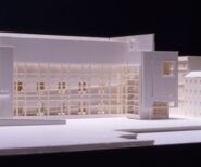 Maqueta avantprojecte edifici MACBA [Reportatge fotogràfic de la construcció de l'edifici MACBA]