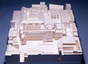 Maqueta avantprojecte edifici MACBA [Reportatge fotogràfic de la construcció de l'edifici MACBA]