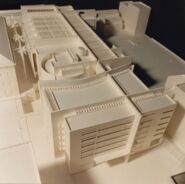 Maqueta avantprojecte edifici MACBA [Reportatge fotogràfic de la construcció de l'edifici MACBA]