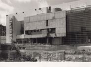 Construcció edifici MACBA [Reportatge fotogràfic de la construcció de l'edifici MACBA]