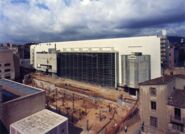 Construcció edifici MACBA [Reportatge fotogràfic de la construcció de l'edifici MACBA]