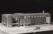 Maqueta projecte edifici MACBA [Reportatge fotogràfic de la construcció de l'edifici MACBA]