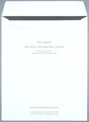 Ettore Spalletti : Every dawn, is first = Ogni alba, é la prima : 28 April - 4 June 2016. Reception, Thursday 28 April, 6-8 pm / Marian Goodman Gallery
