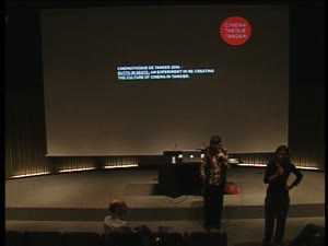 Culs als seients: un experiment de recreació de la cultura del cinema a Tànger -- El Mediterrani que ve: diàlegs d'una riba a l'altra sobre art, economia i societat [Enregistrament audiovisual activitat]